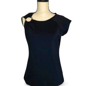 New York & Company Stretch  Black, White and Grey Silver Ring Accent Large